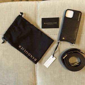 Bandolier Sarah Pebble Leather Crossbody Phone Case, Strap IPhone 12.